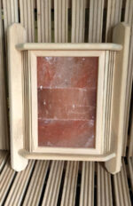 Corner protective grille for sauna lamp with Himalayan salt