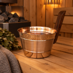 Varinis kibirėlis pirčiai 4L – šiltas metalo akcentas ir praktiškumas 💧♨️
