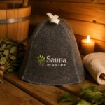 pirts cepure sauna master pelēka filca pirtī