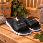 Saunasussid „Aspen 57 Black/White“ – mustvalge mugavus sauna, basseini ja SPA jaoks 🩴♨️