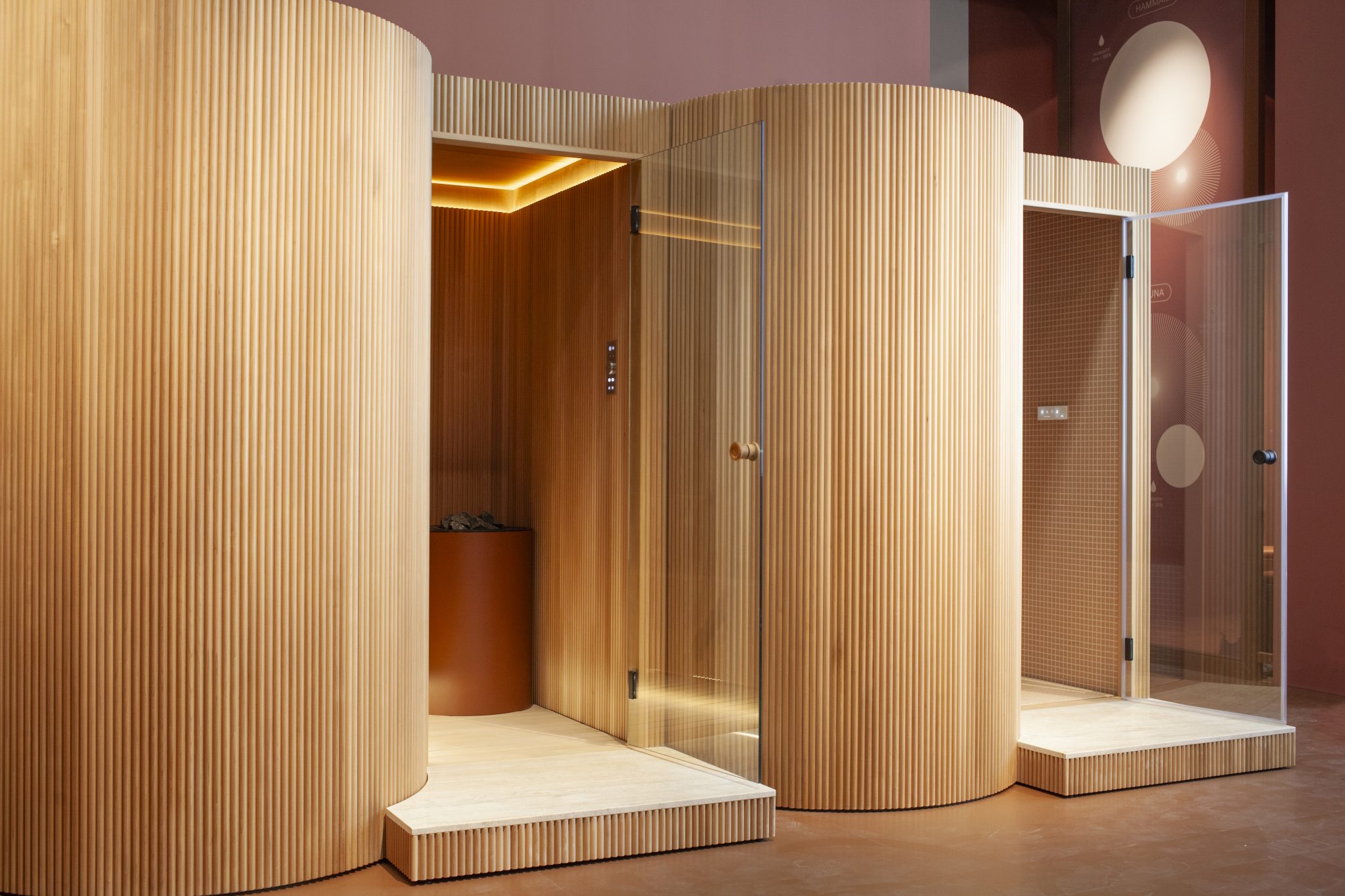 Baluar modulārā saunas un hamama sistēma, dizains Patricia Urquiola
