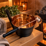 Copper Sauna Set – 4L Bucket and Ladle for 5% Less 💧♨️
