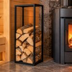 Metal Firewood Rack – Modern Black Log Storage for Sauna and Home 🪵🔥